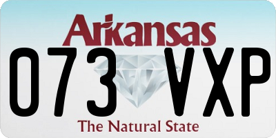 AR license plate 073VXP