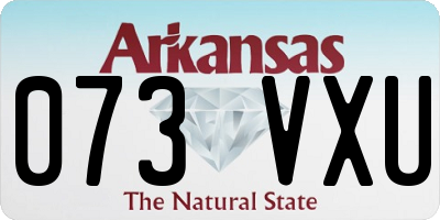AR license plate 073VXU