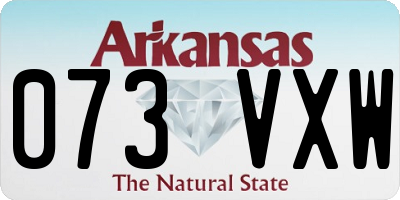 AR license plate 073VXW
