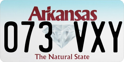 AR license plate 073VXY