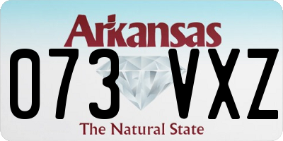 AR license plate 073VXZ