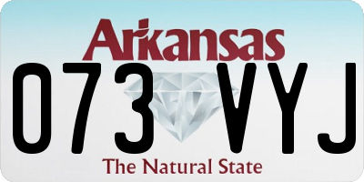 AR license plate 073VYJ