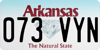 AR license plate 073VYN