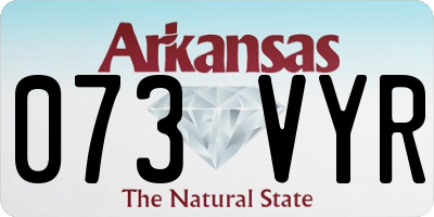AR license plate 073VYR