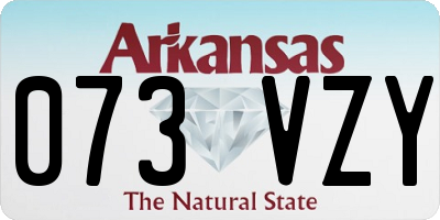 AR license plate 073VZY