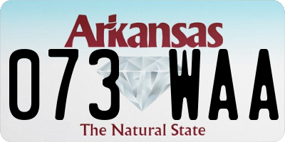 AR license plate 073WAA