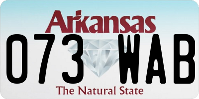 AR license plate 073WAB