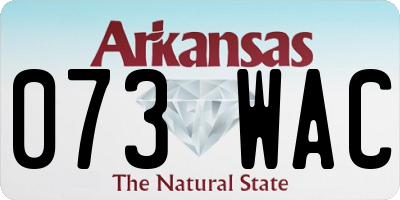 AR license plate 073WAC