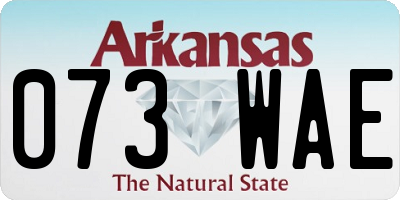 AR license plate 073WAE