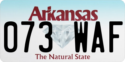 AR license plate 073WAF