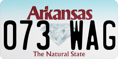 AR license plate 073WAG