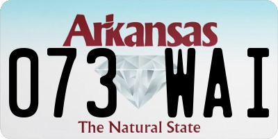AR license plate 073WAI