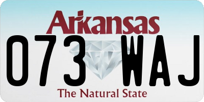 AR license plate 073WAJ