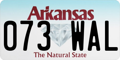 AR license plate 073WAL