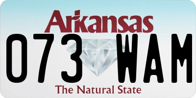 AR license plate 073WAM