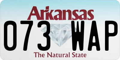 AR license plate 073WAP