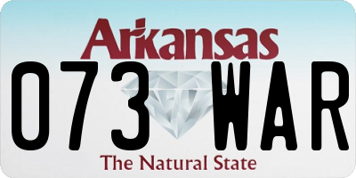 AR license plate 073WAR