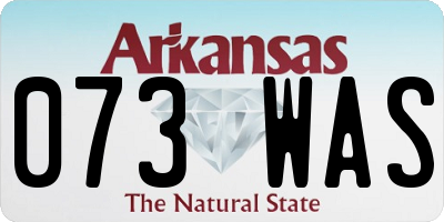 AR license plate 073WAS