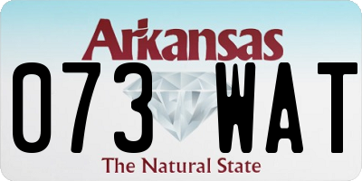 AR license plate 073WAT