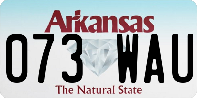 AR license plate 073WAU