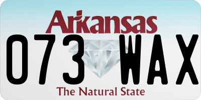 AR license plate 073WAX