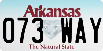AR license plate 073WAY