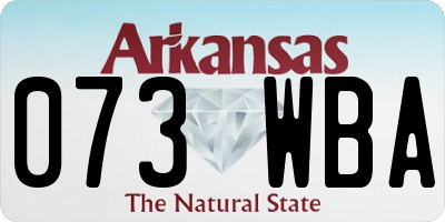 AR license plate 073WBA