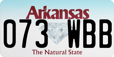 AR license plate 073WBB