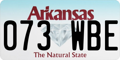 AR license plate 073WBE