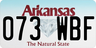 AR license plate 073WBF