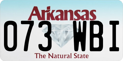 AR license plate 073WBI