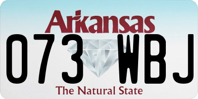AR license plate 073WBJ