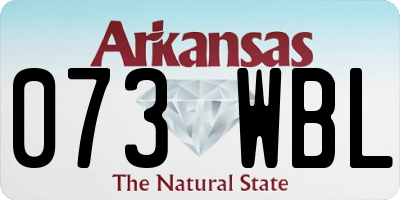 AR license plate 073WBL