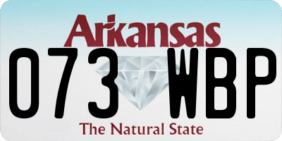 AR license plate 073WBP