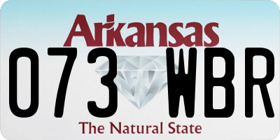 AR license plate 073WBR