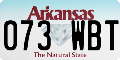 AR license plate 073WBT