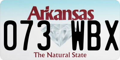 AR license plate 073WBX