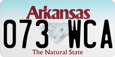 AR license plate 073WCA