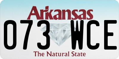 AR license plate 073WCE