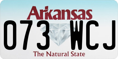 AR license plate 073WCJ