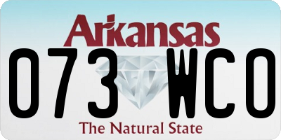AR license plate 073WCO