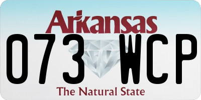 AR license plate 073WCP