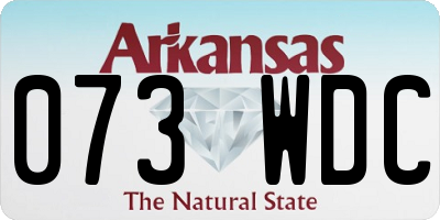 AR license plate 073WDC