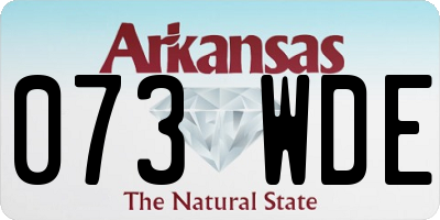 AR license plate 073WDE