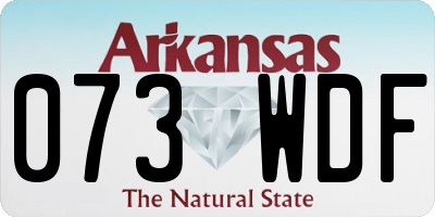 AR license plate 073WDF