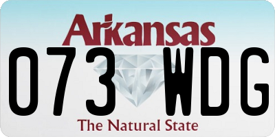 AR license plate 073WDG