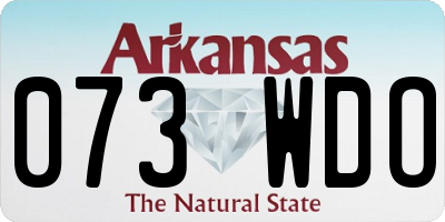 AR license plate 073WDO