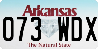 AR license plate 073WDX