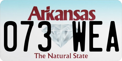 AR license plate 073WEA