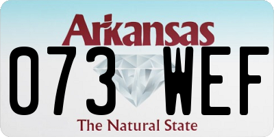 AR license plate 073WEF
